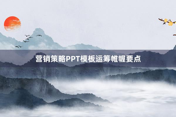 营销策略PPT模板运筹帷幄要点